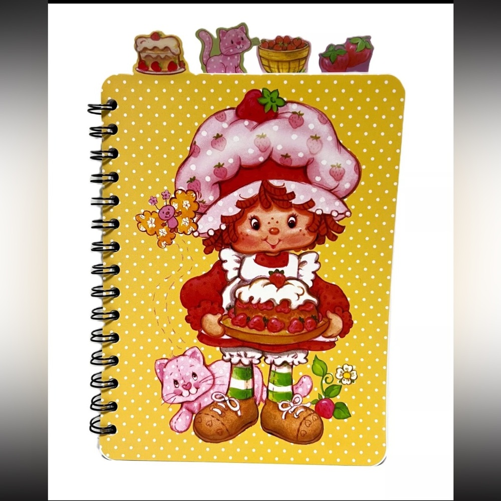 NEW Strawberry Shortcake & Custard Tab Journal Notebook 7in (W) x 9.in - Picture 6 of 8